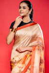 Tussar Silk Saree With Unstitched Blouse