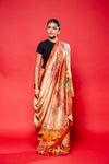 Tussar Silk Saree With Unstitched Blouse