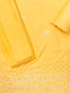 Mango Gold Cotton Unstitched Salwar Suit With Cotton Dupatta