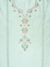 Sea Green Cotton Unstitched Salwar Suit With Cotton Dupatta