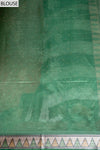 Mehndi Silk Printed Saree With Unstitched Blouse