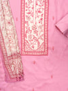 Gajari Cotton Unstitched Salwar Suit With Chiffon Dupatta