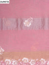 Mauve Organza Unstitched Salwar Suit With Organza Dupatta