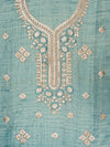 Mint Green Organza Unstitched Salwar Suit With Organza Dupatta