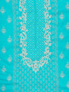 Tea Green Cotton Unstitched Salwar Suit With Cotton Dupatta