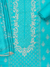 Tea Green Cotton Unstitched Salwar Suit With Cotton Dupatta