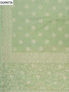 Pista Cotton Unstitched Salwar Suit With Cotton Dupatta
