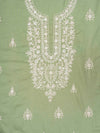 Pista Cotton Unstitched Salwar Suit With Cotton Dupatta