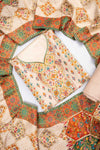 Tussar Dola Unstitched Salwar Suit With Dola Dupatta