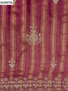 Mauve Organza Unstitched Salwar Suit With Organza Dupatta