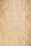 Pista Organza Unstitched Salwar Suit With Organza Dupatta