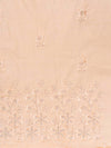 Peach Cotton Unstitched Salwar Suit With Cotton Dupatta