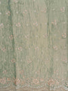 Olive Organza Unstitched Salwar Suit With Organza Dupatta