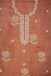 Gajari Crepe Unstitched Salwar Suit With Chiffon Dupatta