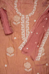 Gajari Crepe Unstitched Salwar Suit With Chiffon Dupatta