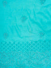 Tea-green Cotton Unstitched Salwar Suit With Cotton Dupatta