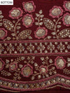 Brown Organza Unstitched Salwar Suit With Organza Dupatta
