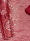Gajari Organza Unstitched Salwar Suit With Organza Dupatta