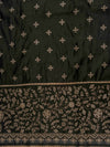 Tussar Mehandi Cotton Unstitched Salwar Suit With Cotton Dupatta