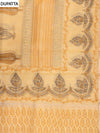 Mustard Cotton Unstitched Salwar Suit With Cotton Dupatta
