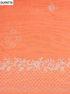 Peach Cotton Unstitched Salwar Suit With Cotton Dupatta