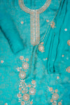 Effortless glamour Rama Shimmer Unstitched Salwar Suit With Chiffon Dupatta