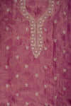 Magenta Shimmer Tissue Unstitched Slawar Suit With Chiffon Dupatta