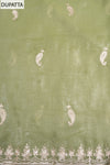 Soft Heritage Pista Tissue Unstitched Salwar Suit With Tissue Dupatta