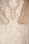 Timeless beauty Tussar Shimmer Unstitched Salwar Suit With Organza Dupatta
