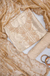 Timeless beauty Tussar Shimmer Unstitched Salwar Suit With Organza Dupatta