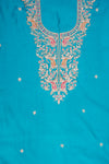Effortless glamour Rama Silk Unstitched Salwar Suit With Silk Dupatta