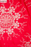 Grace Redefined Red Silk Unstitched Salwar Suit With Silk Dupatta