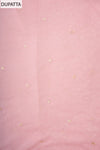 Blush Elegance Peach Organza Unstitched Salwar Suit With Chiffon Dupatta