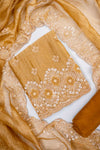 Heritage Charm Mehendi Tissue Unstitched Salwar Suit With Tissue Dupatta