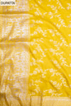 Pista Dola Banarasi Woven Zari Unstitched Salwar Suit With Dola Dupatta