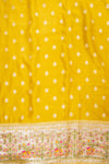 Pista Dola Banarasi Woven Zari Unstitched Salwar Suit With Dola Dupatta