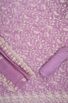 Mauve Tissue Unstitched Salwar Suit With Tissue Dupatta