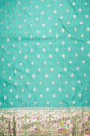 Tea-Green Dola Banarasi Woven Zari Unstitched Salwar Suit With Dola Dupatta