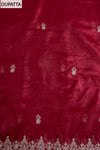 Wine Tissue Unstitched Salwar Suit With Tissue Dupatta