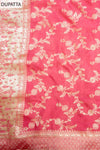 Gajari Dola Banarasi Woven Zari Unstitched Salwar Suit With Dola Silk Dupatta
