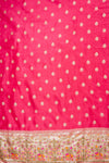 Gajari Dola Banarasi Woven Zari Unstitched Salwar Suit With Dola Silk Dupatta