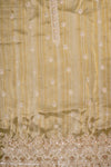 Pista Organza Unstitched Salwar Suit With Organza Dupatta
