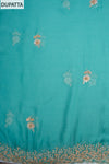 Mint Green Soft Twill Unstitched Salwar Suit With Chiffon Dupatta