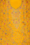 Raw Elegance Mustard Dola Unstitched Salwar Suit With Dola Dupatta