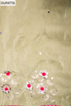 Soft Heritage Pista Foil Tissue Unstitched Salwar Suit With Foil Tissue Dupatta