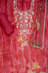 Glow Different Gajari Crepe Unstitched Salwar Suit With Chiffon Dupatta