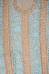 Olive Georgette Unstitched Salwar Suit With  Georgette Dupatta