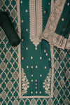 Regal Charm Bottle Green Banarasi Silk Banarasi Woven Zari Unstitched Salwar Suit With Banarasi Silk Dupatta