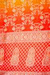 Raw Elegance Mustard Red Khaddi Georgette Banarasi Woven Zari Unstitched Salwar Suit With Dola Silk Dupatta