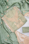 Pastel Majesty Mint Green Shimmer Unstitched Salwar Suit With Shimmer Dupatta